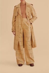 MEDIA OFF LINE_Pantalon à motif Ananas en coton - Beige