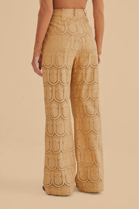 MEDIA OFF LINE_Pantalon à motif Ananas en coton - Beige