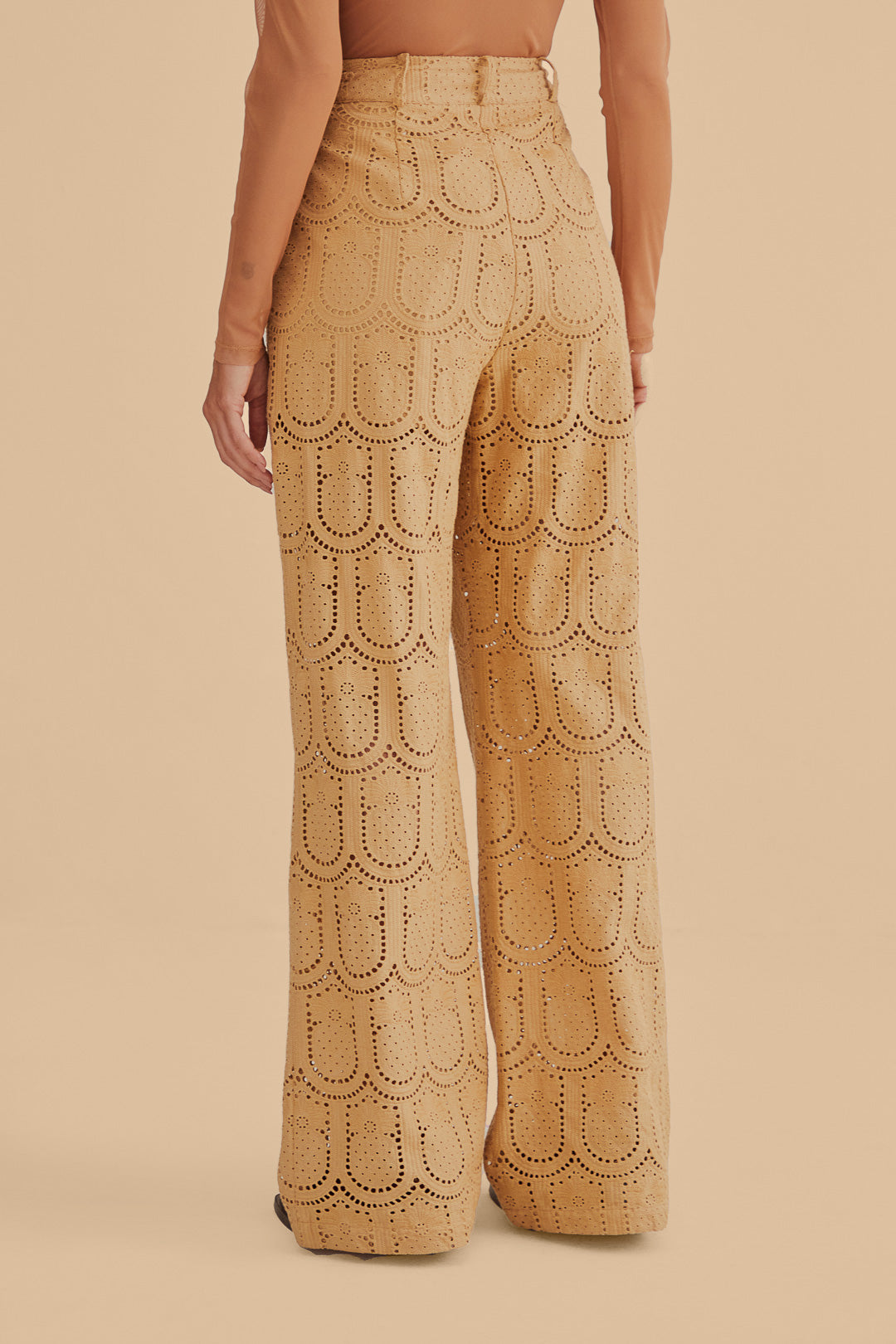 MEDIA OFF LINE_Pantalon à motif Ananas en coton - Beige