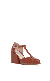 Cognac / Babies Dolly 85 en cuir - Cognac