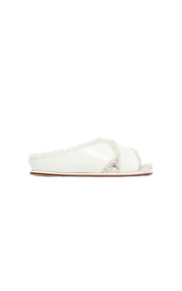 Cream / Mules Ellington avec fourrure laine en cuir - Cream