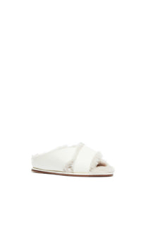 Ellington Slide W/ Wool F en crème calf