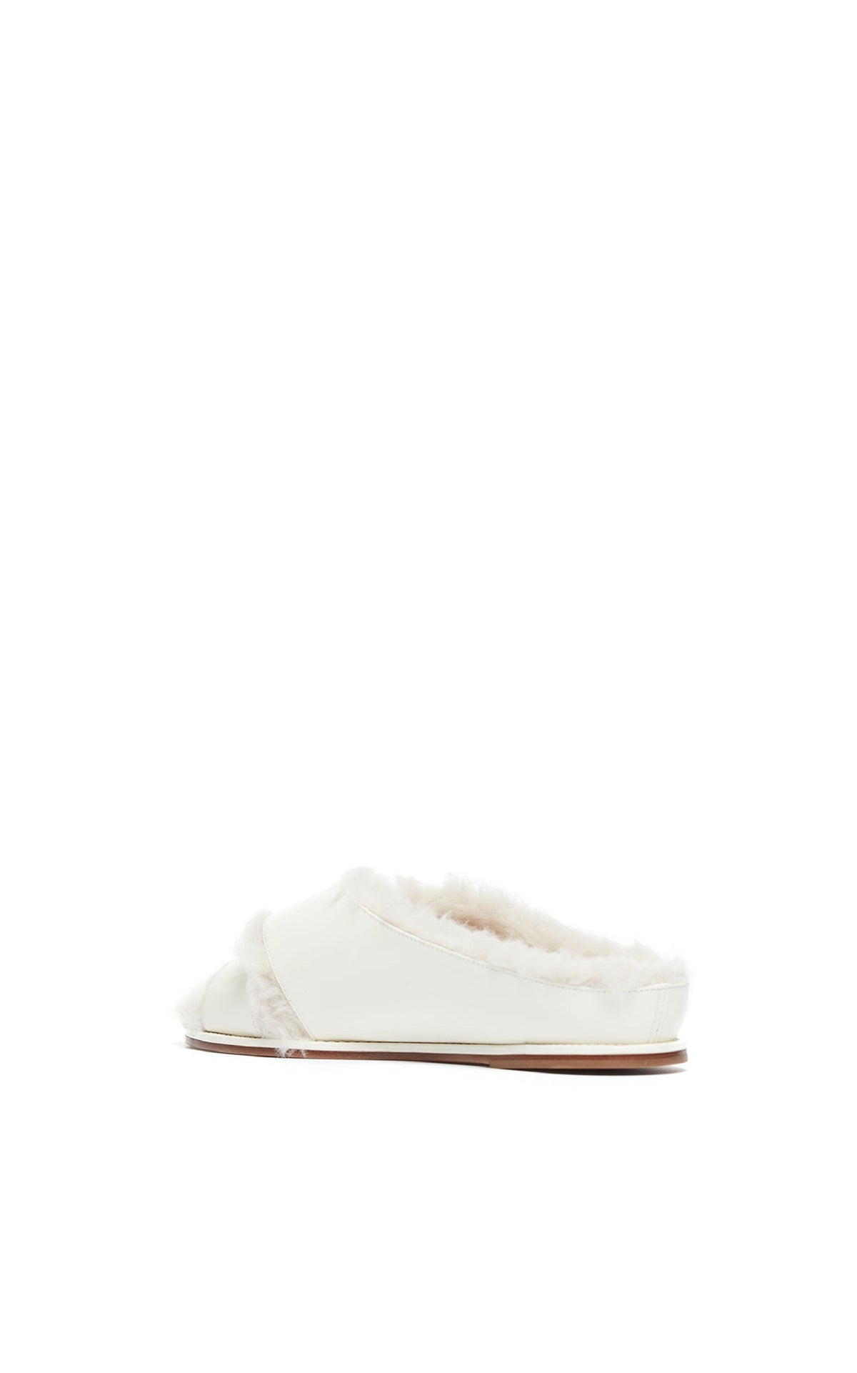 Cream / Mules Ellington avec fourrure laine en cuir - Cream