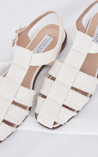 Cream / Sandales Lynn en cuir - Cream