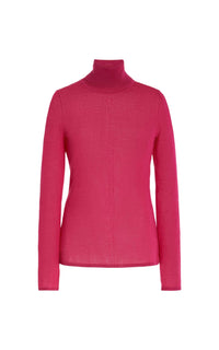 Steinem cashmere and silk turtleneck sweater - Fuchsia