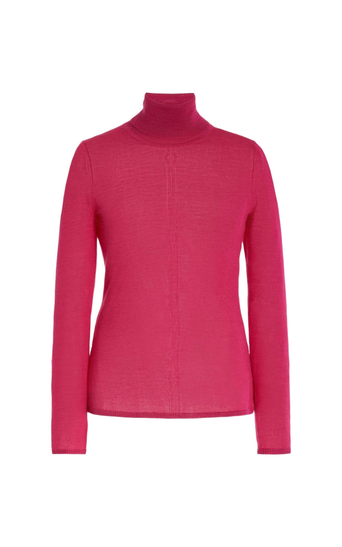 Fuchsia / Pull à col roulé Steinem en cachemire et soie - Fuchsia