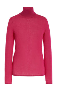 Steinem Turtleneck en fuchsia jaipur cachemire soie fil