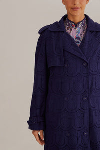 Trench-coat Pineapple à œillets en coton - Noir