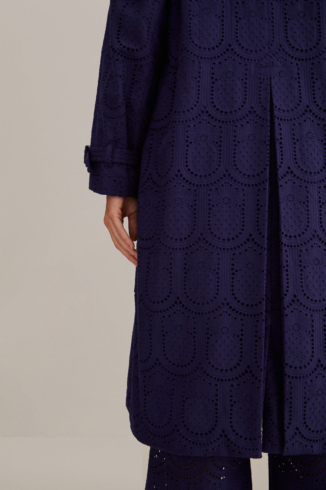 Trench-coat Pineapple à œillets en coton - Noir