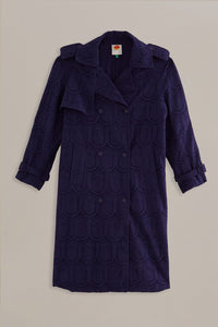 Trench-coat Pineapple à œillets en coton - Noir