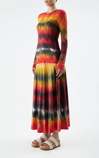 Ella Skirt en fire tie and dye soffio cachemire fil