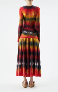 Fire Tie Dye / Jupe Ella en cachemire - Fire Tie Dye