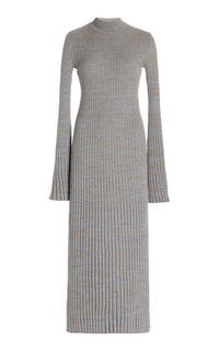 Light Blue Melange / Robe Castor en cachemire - Light Blue Melange