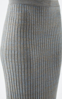 Conti Skirt en bleu clair chiné soffio cachemire fil