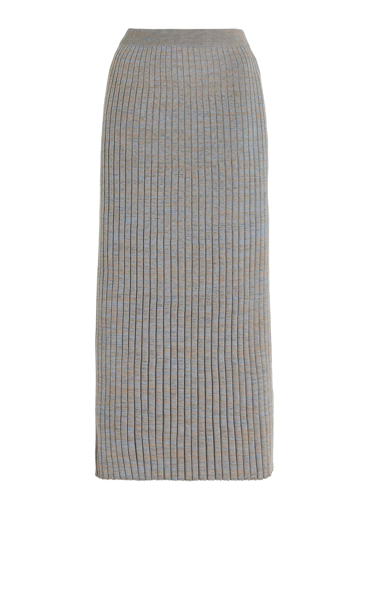 Conti Skirt en bleu clair chiné soffio cachemire fil
