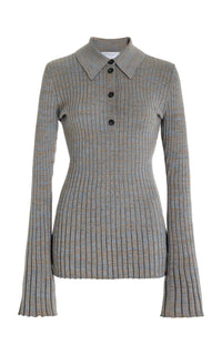 Light Blue Melange / Polo Alam en cachemire - Light Blue Melange