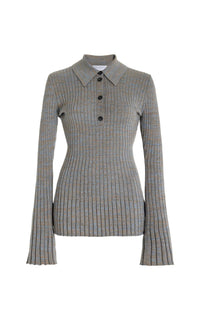 Light Blue Melange / Polo Alam en cachemire - Light Blue Melange
