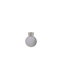 Ring with a round engraved metal mirror - Silver
