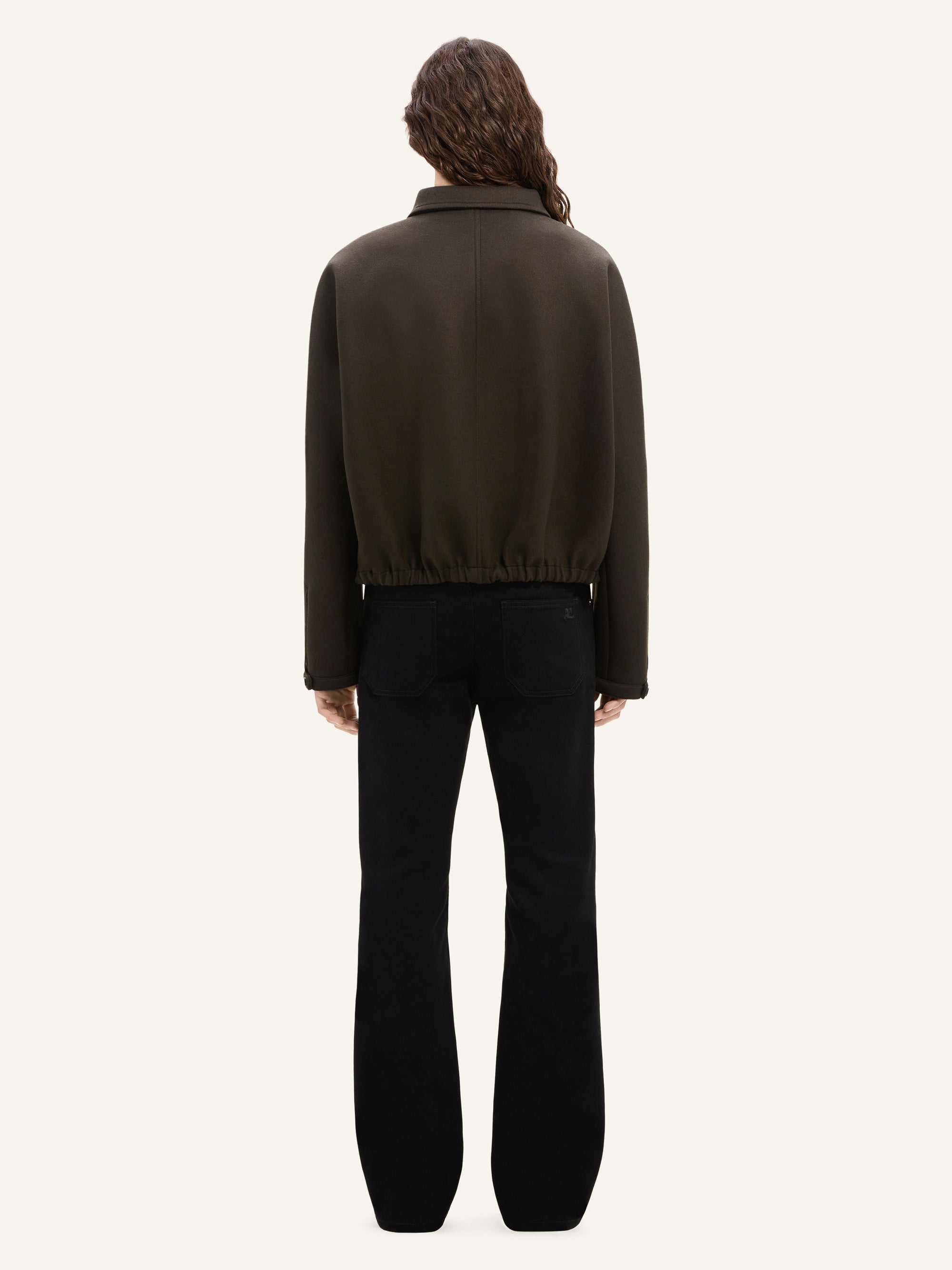 17pcs NEW / BOMBER ZIPPÉ EN LAINE - Mud brown