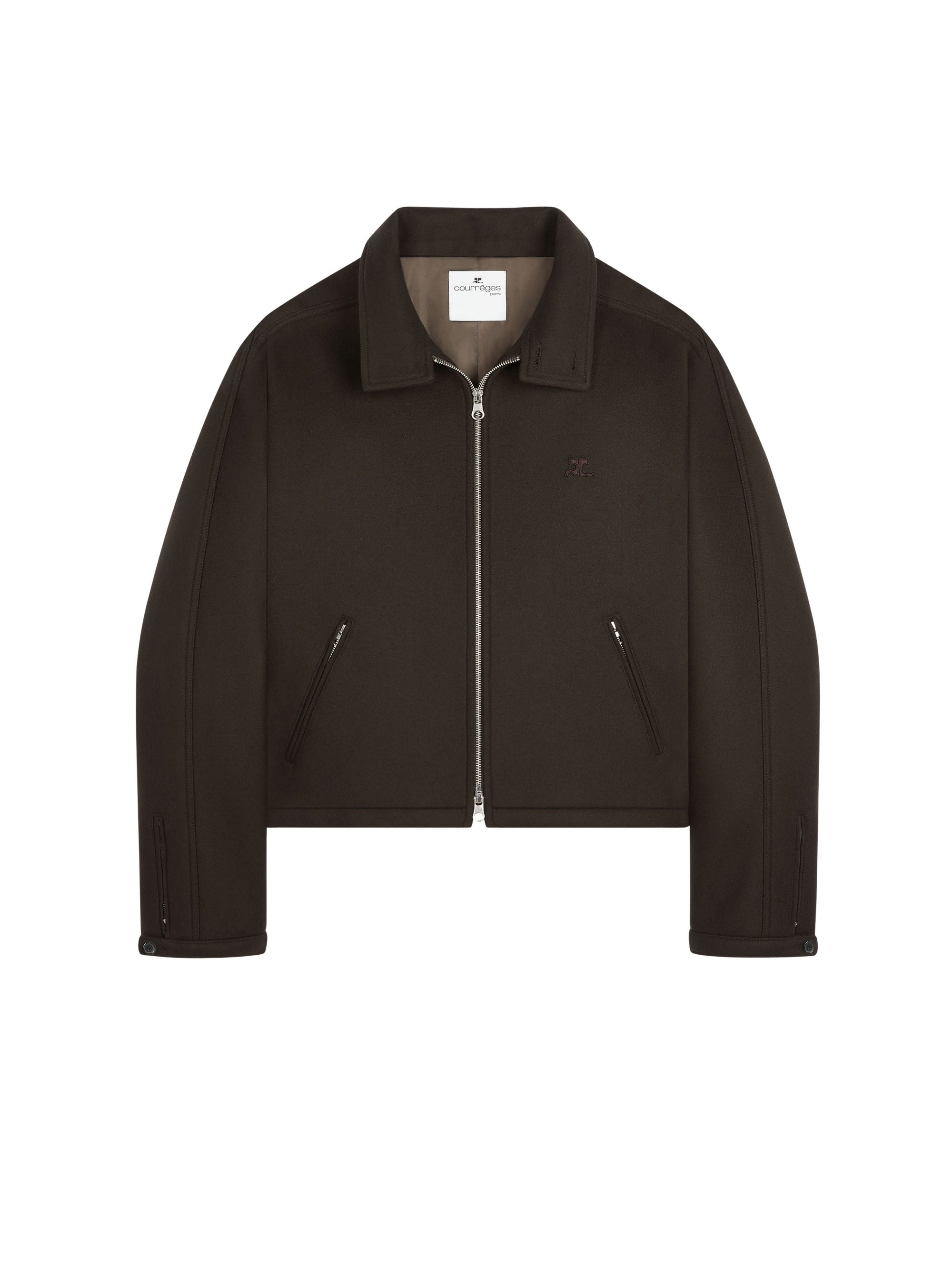 17pcs NEW / BOMBER ZIPPÉ EN LAINE - Mud brown