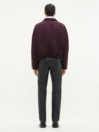 4pcs NEW / BOMBER ZIPPÉ EN LAINE - Burgundy
