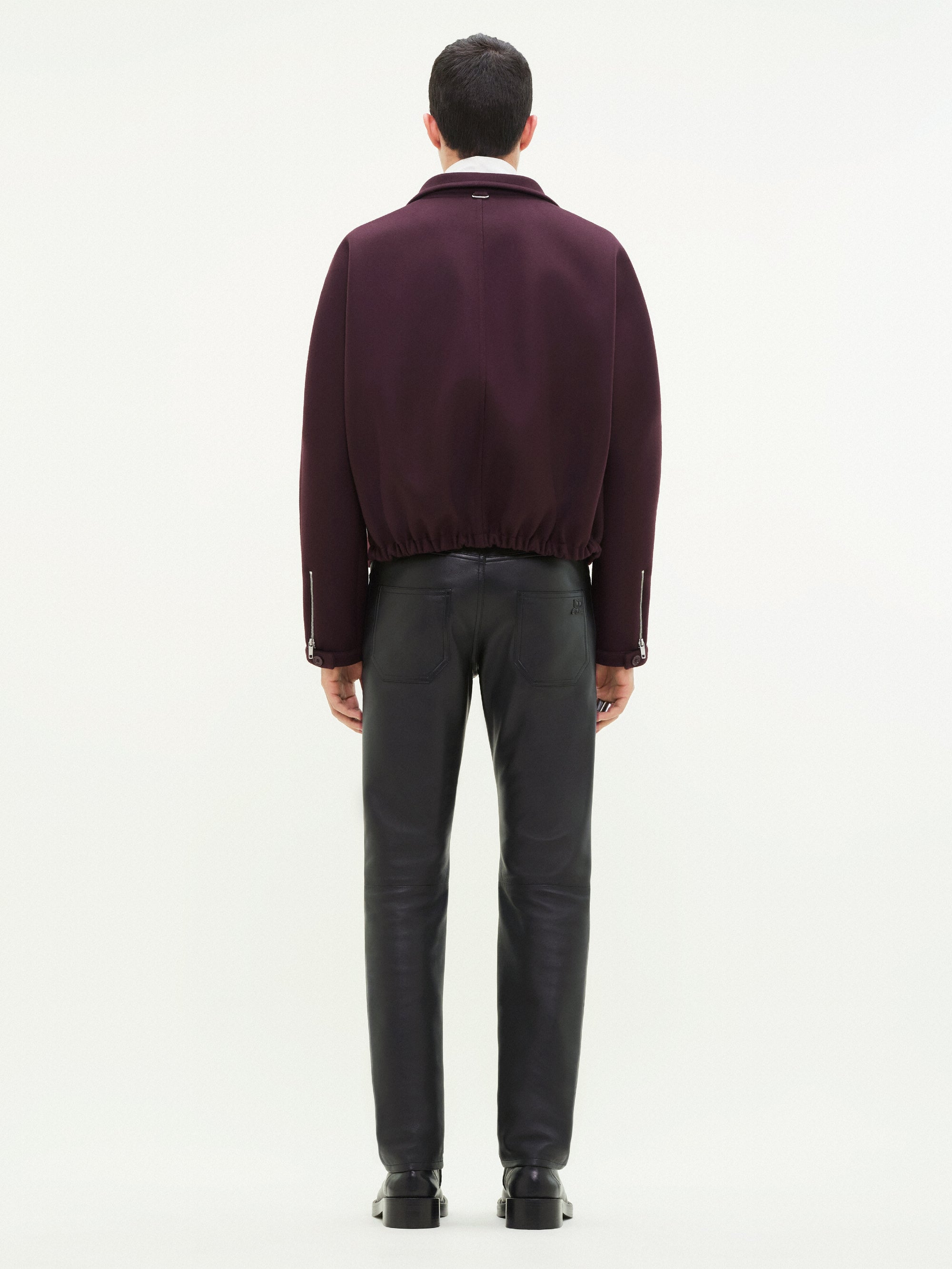 4pcs NEW / BOMBER ZIPPÉ EN LAINE - Burgundy