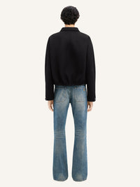 7pcs NEW / BOMBER ZIPPÉ EN LAINE - Black