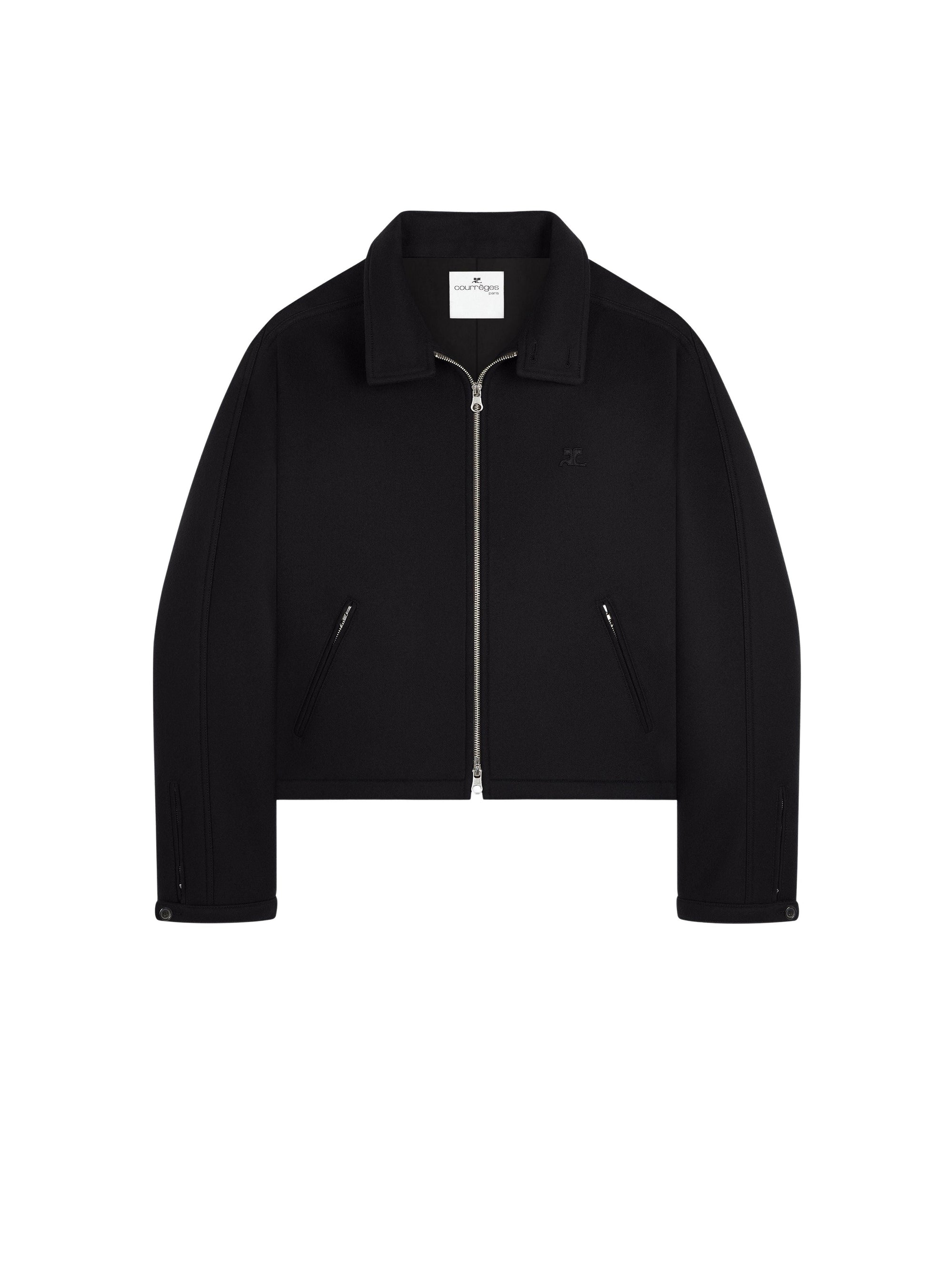 7pcs NEW / BOMBER ZIPPÉ EN LAINE - Black