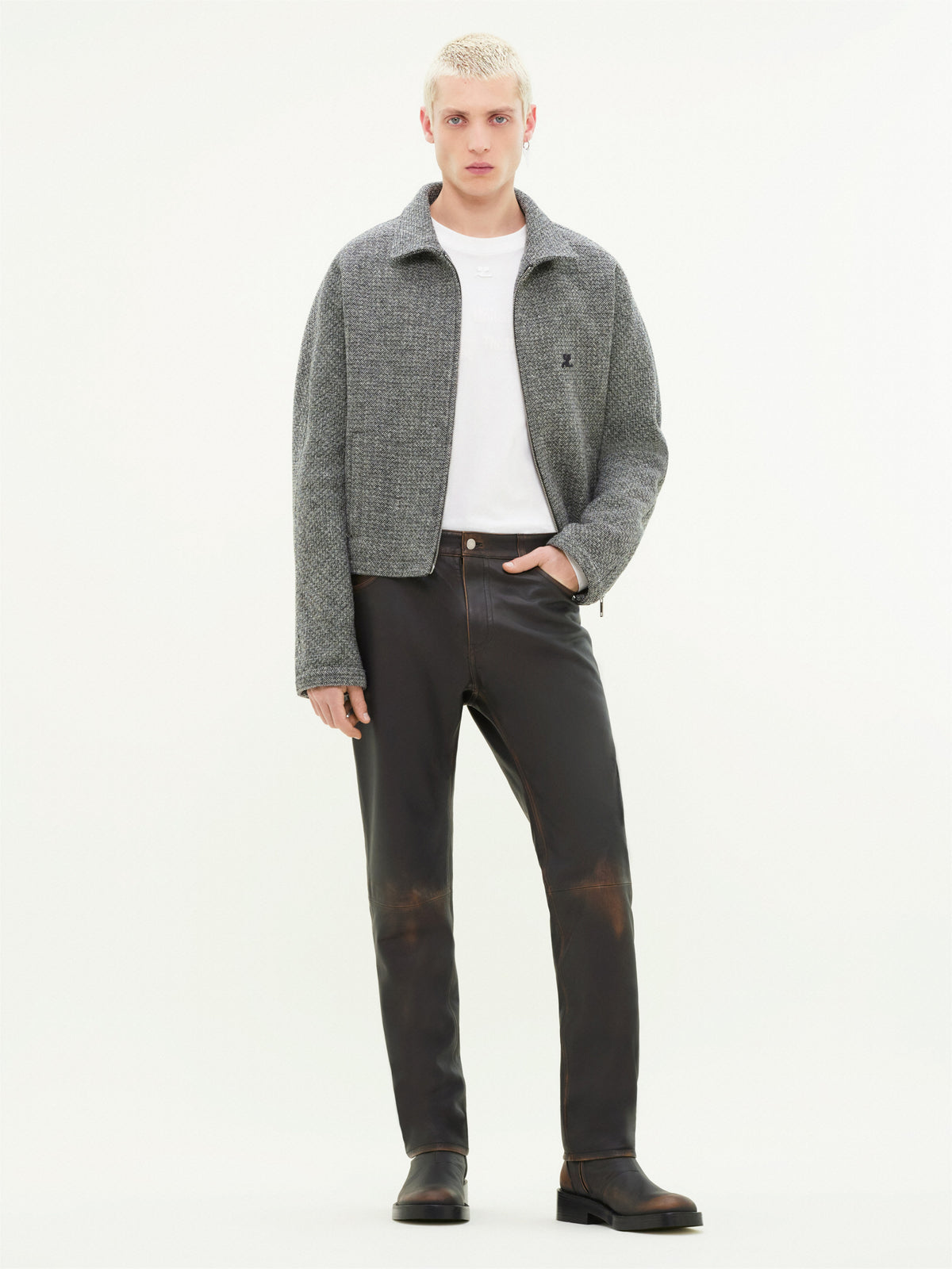BOMBER JACKET ZIPPED CAVIAR WOOL-54