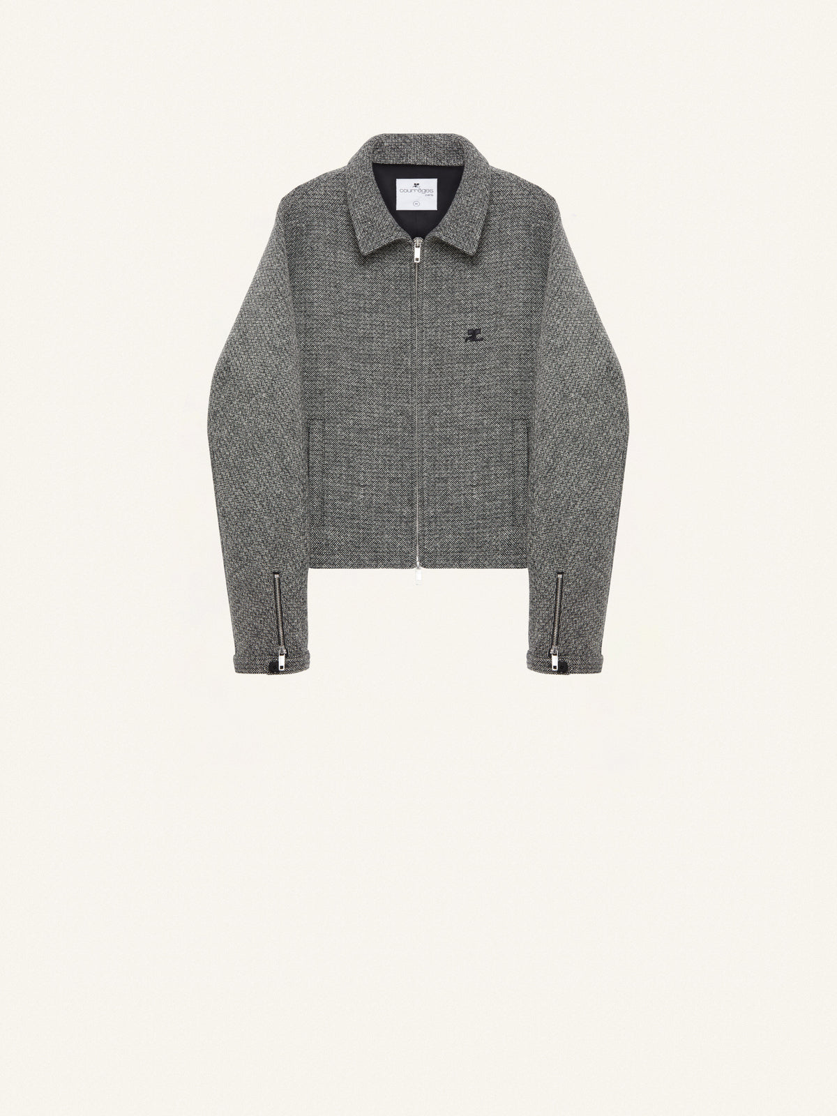 BOMBER JACKET ZIPPED CAVIAR WOOL-54