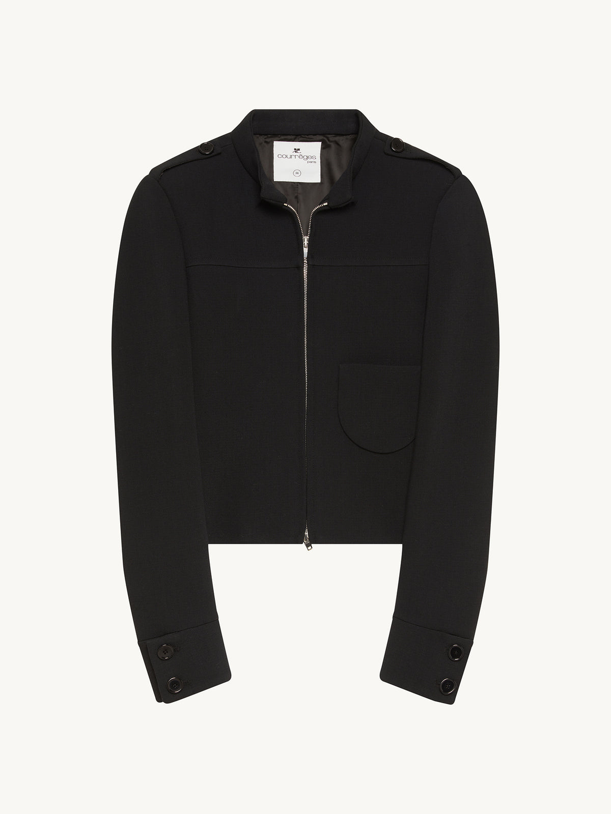 PRIX MARQUE : 150 / TAILORED JACKET ONE POCKET HERITAGE CREPE-40