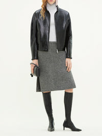 Blouson zippé en vinyle - Black