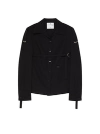 Chemise Strap fluide en soie - Black