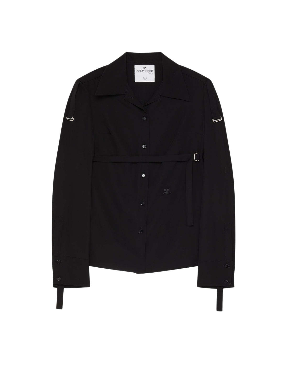 Chemise Strap fluide en soie - Black