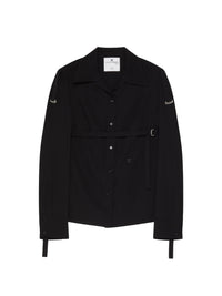 Chemise Strap fluide en soie mélangée - Black