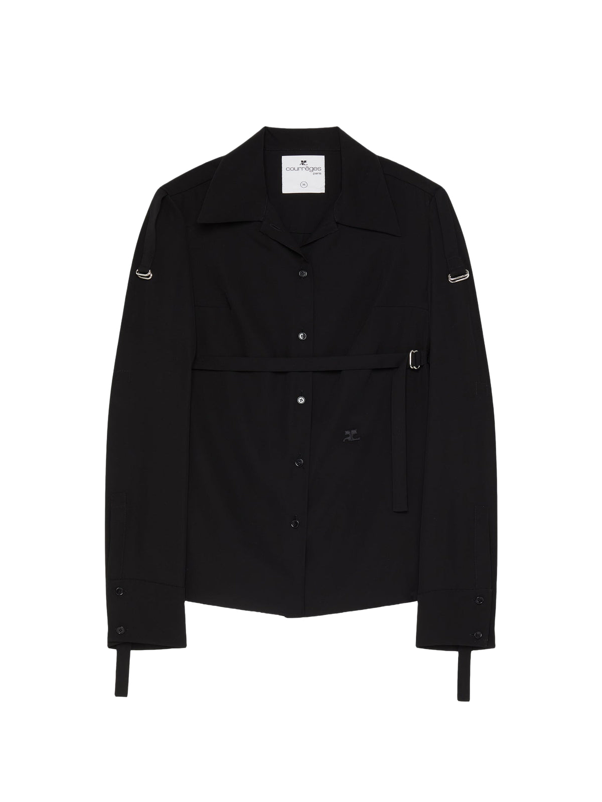 Chemise Strap fluide en soie mélangée - Black