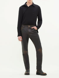 Chemise Strap fluide en soie - Black