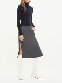 25pcs RELIQUAT 220€ / Jupe b-skirt en laine - Steel grey