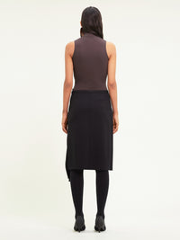1pcs NEW /  JUPE TAILLEUR MIDI À PANNEAU - Black
