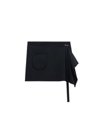 9pcs NEW / MINI JUPE PANNEAU EN LAINE - Black