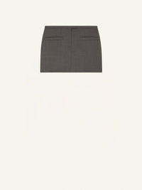 PRIX MARQUE : 100 / MINI SKIRT DOUBLE SLITS WOOL-36