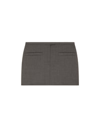 PRIX MARQUE : 100 / MINI SKIRT DOUBLE SLITS WOOL-36