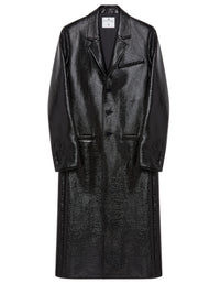 4pcs NEW / MANTEAU EN VINYLE À MANCHES ZIPPÉES  - Black
