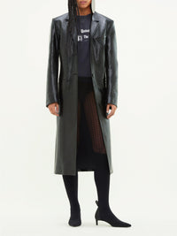 9pcs RELIQUAT 590€ / Manteau strap en vinyle - Black