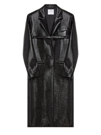 9pcs RELIQUAT 590€ / Manteau strap en vinyle - Black