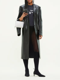 9pcs RELIQUAT 590€ / Manteau strap en vinyle - Black