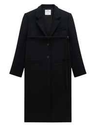 8pcs RELIQUAT 590€ / Manteau strap en laine - Black