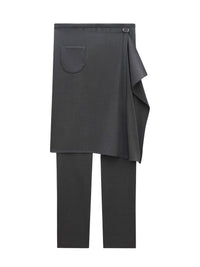PRIX MARQUE : 190 / PANTALON TAILLEUR TUBE EN LAINE