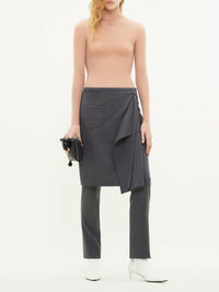 Wool straight-leg suit trousers - Steel Grey