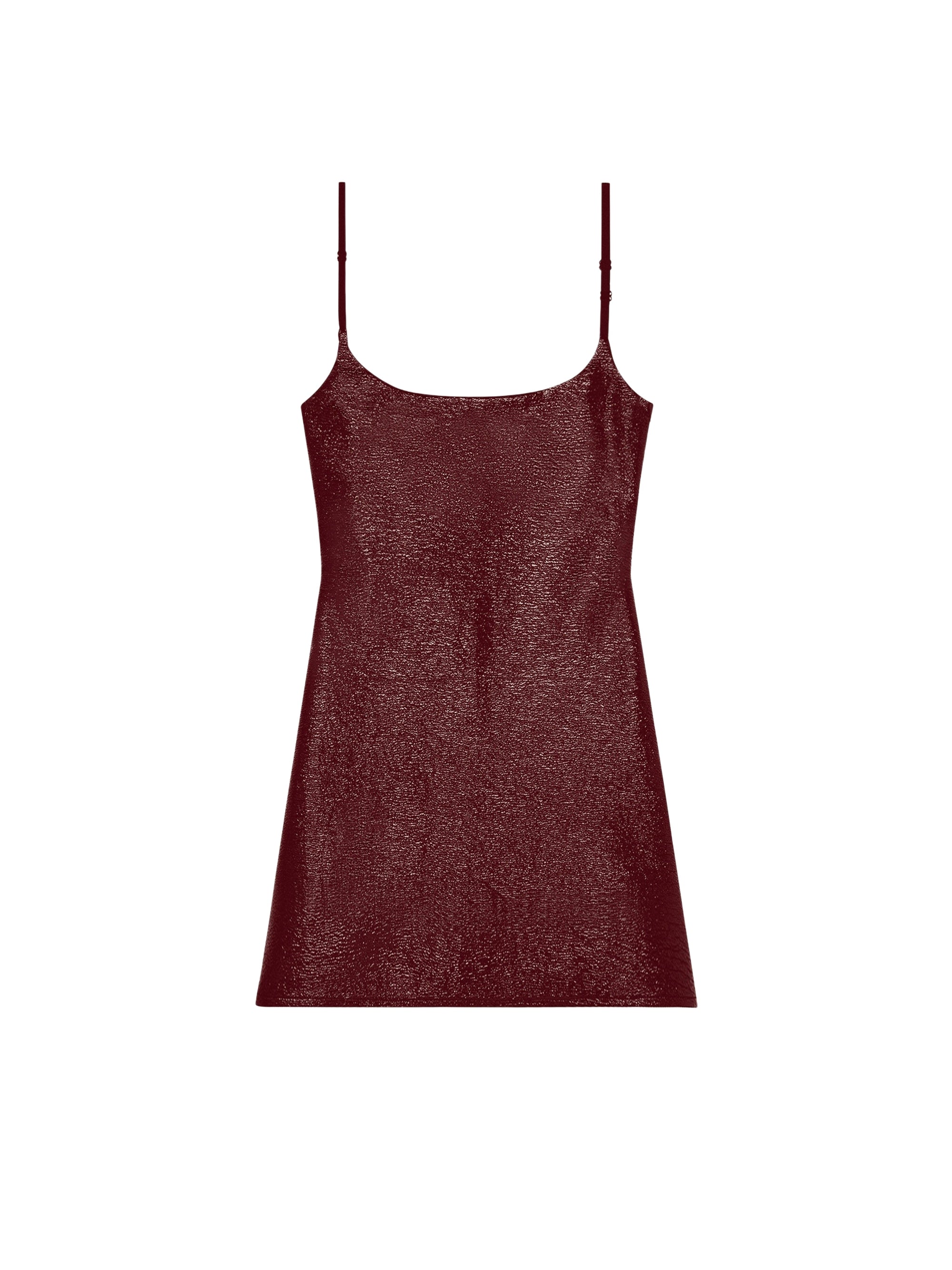 11pcs RELIQUAT 250€ / Robe a-line light en vinyle - Groseille foncé